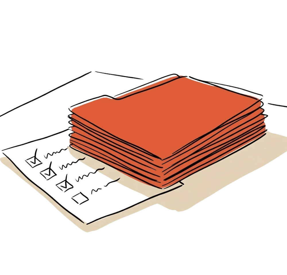 Folders and checklist illustration